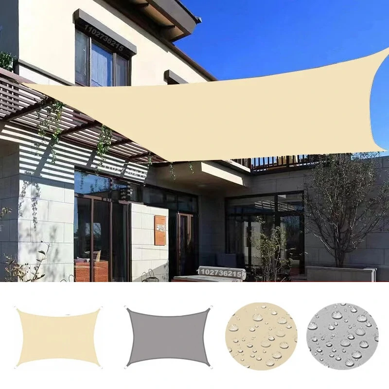 (image for) Outdoor Shade Canopy Waterproof Rain Shelter Sunshade Curtain Corner Shade Sail UV Resistance Sun Protection Camping Tent